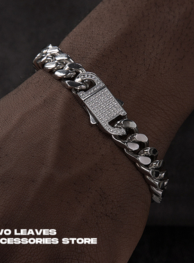 TWOLEAVES男女欧美潮流古巴手链