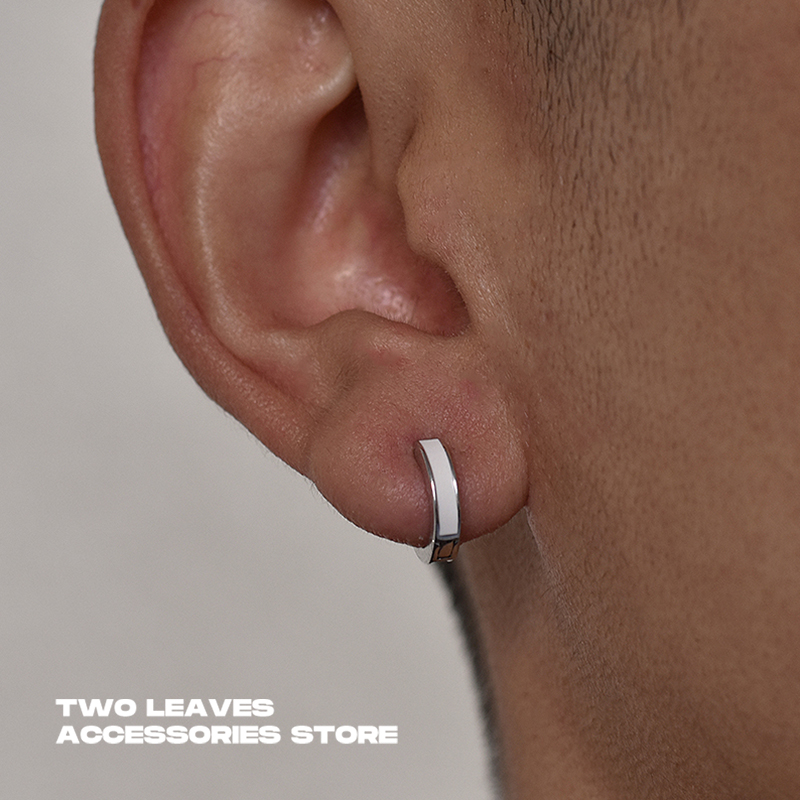 TWOLEAVESS925银白色滴油耳环