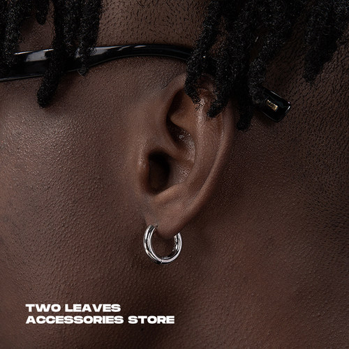 TWOLEAVES欧美纯银3.3mm素耳环
