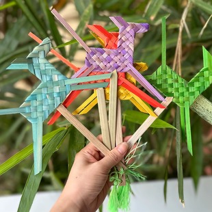 (成品)竹编DIY小马书签非遗手工研学亲子团建手工竹编