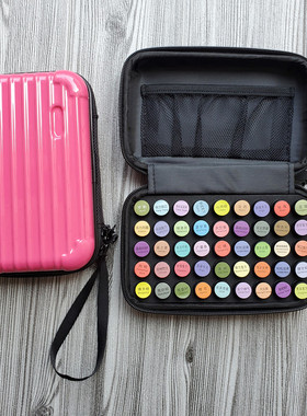 多特瑞doTEERA精油包 紫黑色玫红45格2ML分装瓶10ml 滚珠瓶收纳箱