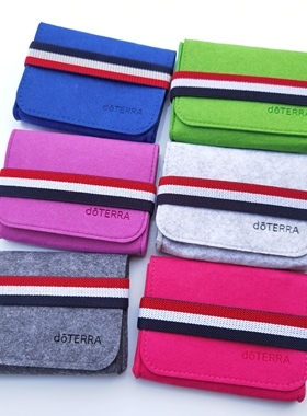 多特瑞4支15ml毛钻收纳包 便携精油包精油6支滚珠瓶紫色绑带分装