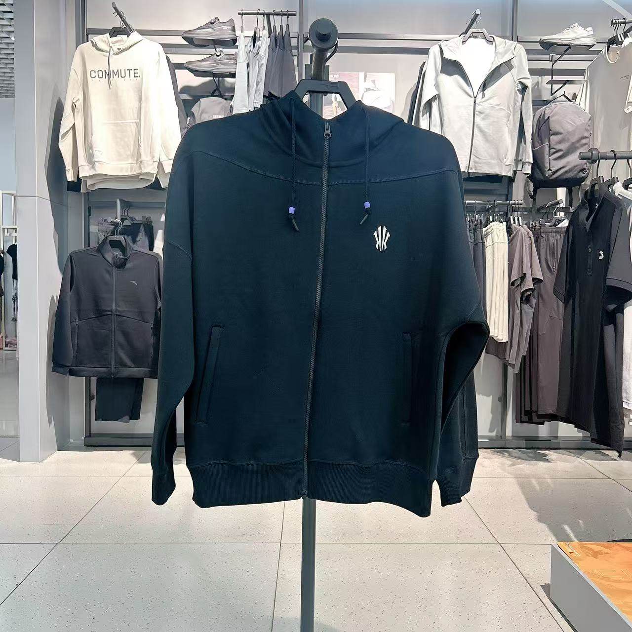 安踏男子欧文篮球连帽宽松套头衫