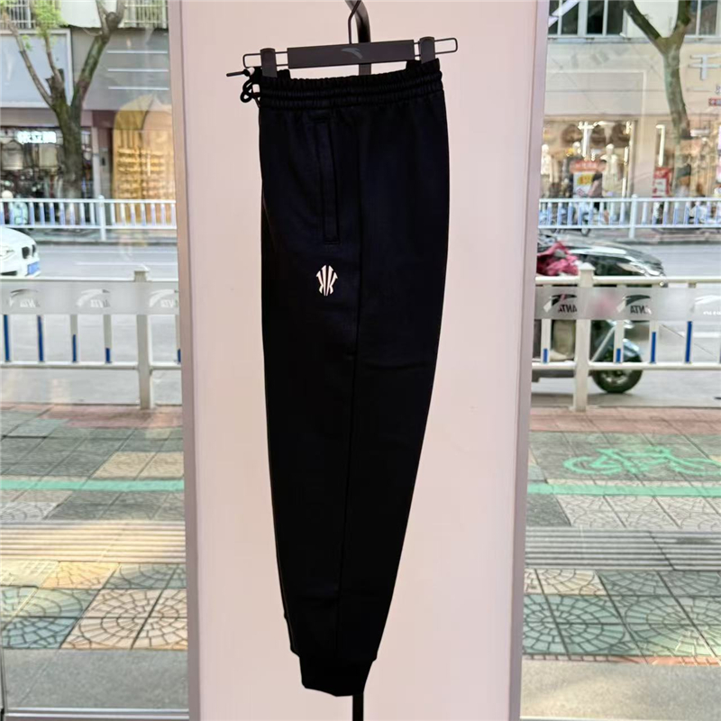 安踏男士冬季欧文宽松收口长裤