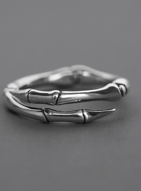 原创设计《爪牙》戒指s925银孤独文艺男女单身野兽系列开口戒指