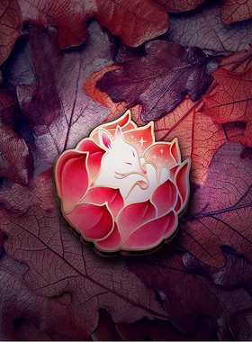 Max无界狐狸胸针古风设计感新款ins潮徽章女原创设计小众别针