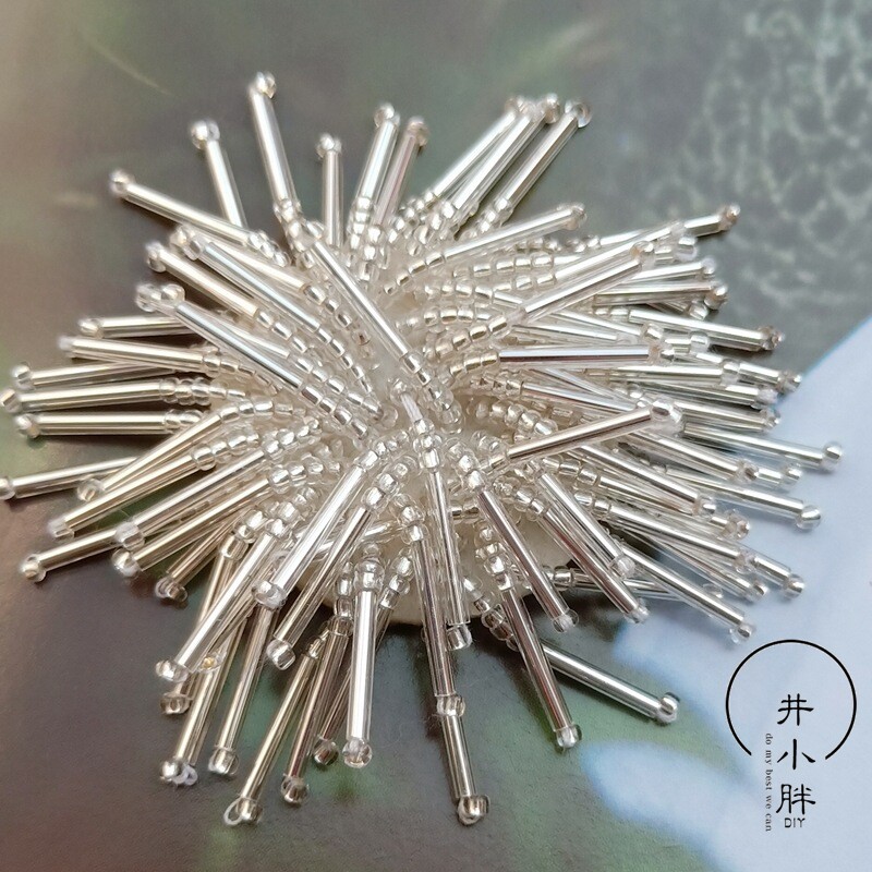 手工钉珠长管珠珍珠布贴DIY时尚衣服装饰补丁贴耳环发夹材料