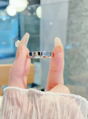 时尚S925纯银情侣戒指小众潮流设计男女示爱通用简约百搭指环饰品