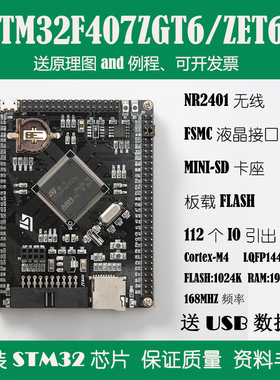 STM32F407ZET6/ZGT6开发板 Cortex-M4 STM32最小系统板arm学习板