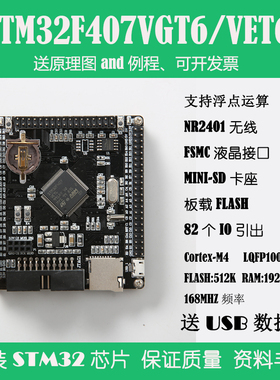 STM32F407VET6/VGT6开发板 Cortex-M4 STM32最小系统板arm学习板