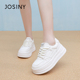 厚底小白鞋 时尚 舒适运动鞋 卓诗尼2026春秋新款 潮流百搭休闲板鞋 女