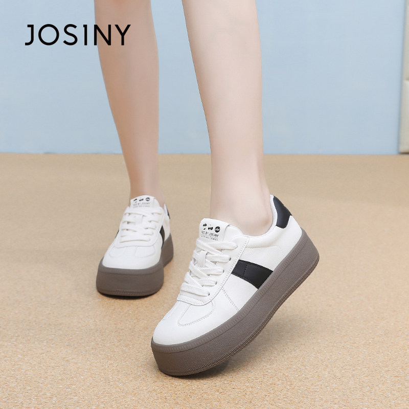 卓诗尼2025春秋新款厚底运动鞋时尚舒适休闲板鞋潮流百搭小白鞋女,女鞋,休闲板鞋,淘宝优惠券,粉丝福利购,淘宝优惠卷