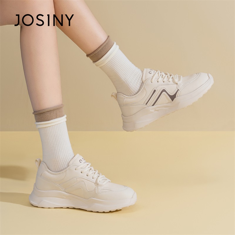 卓诗尼2025春季新款厚底小白鞋