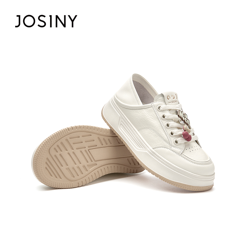卓诗尼2025春季新款厚底运动鞋潮流百搭小白鞋时尚舒适休闲板鞋女