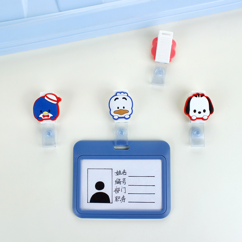 护士医生工作证卡套可爱卡通公仔证件夹学生饭卡公交卡套胸牌夹子