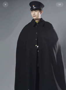 民国时期军统服剧本杀影楼婚纱写真演出服表演服男女黑色披风斗篷