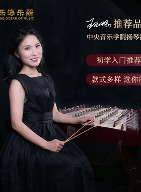 乐海 扬琴乐器初学者入门色木材质酒红色多款可选素面402扬琴DL21