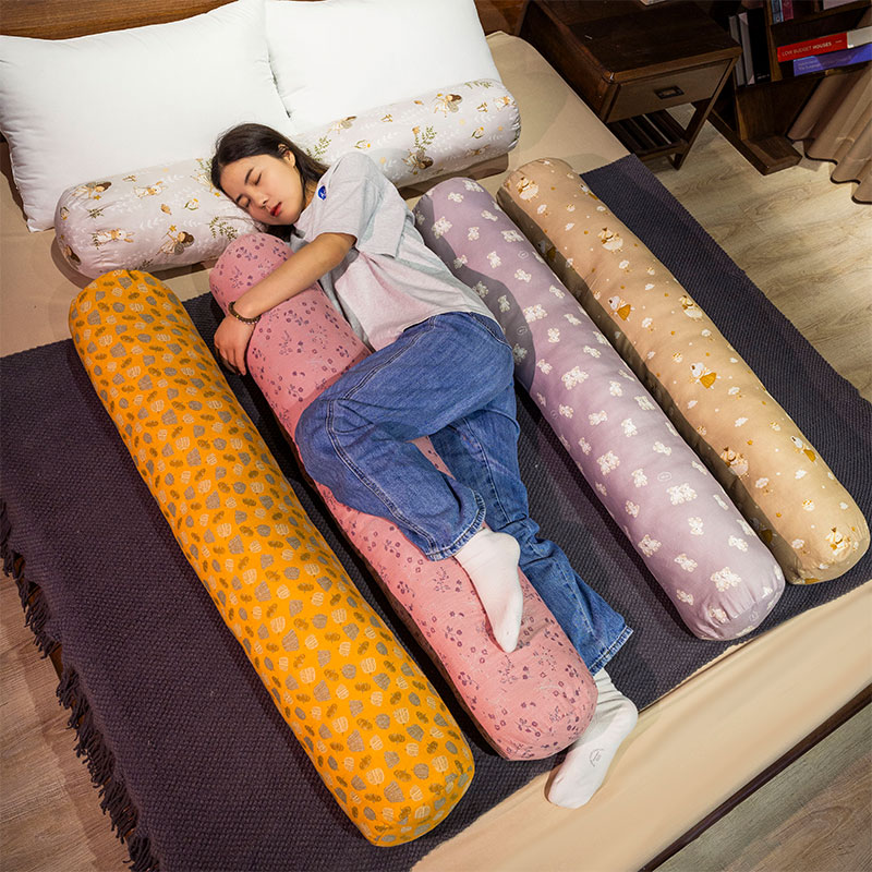 双层纱全棉长条抱枕可拆洗女生午睡靠枕夹脚睡觉专用宿舍床上夹腿