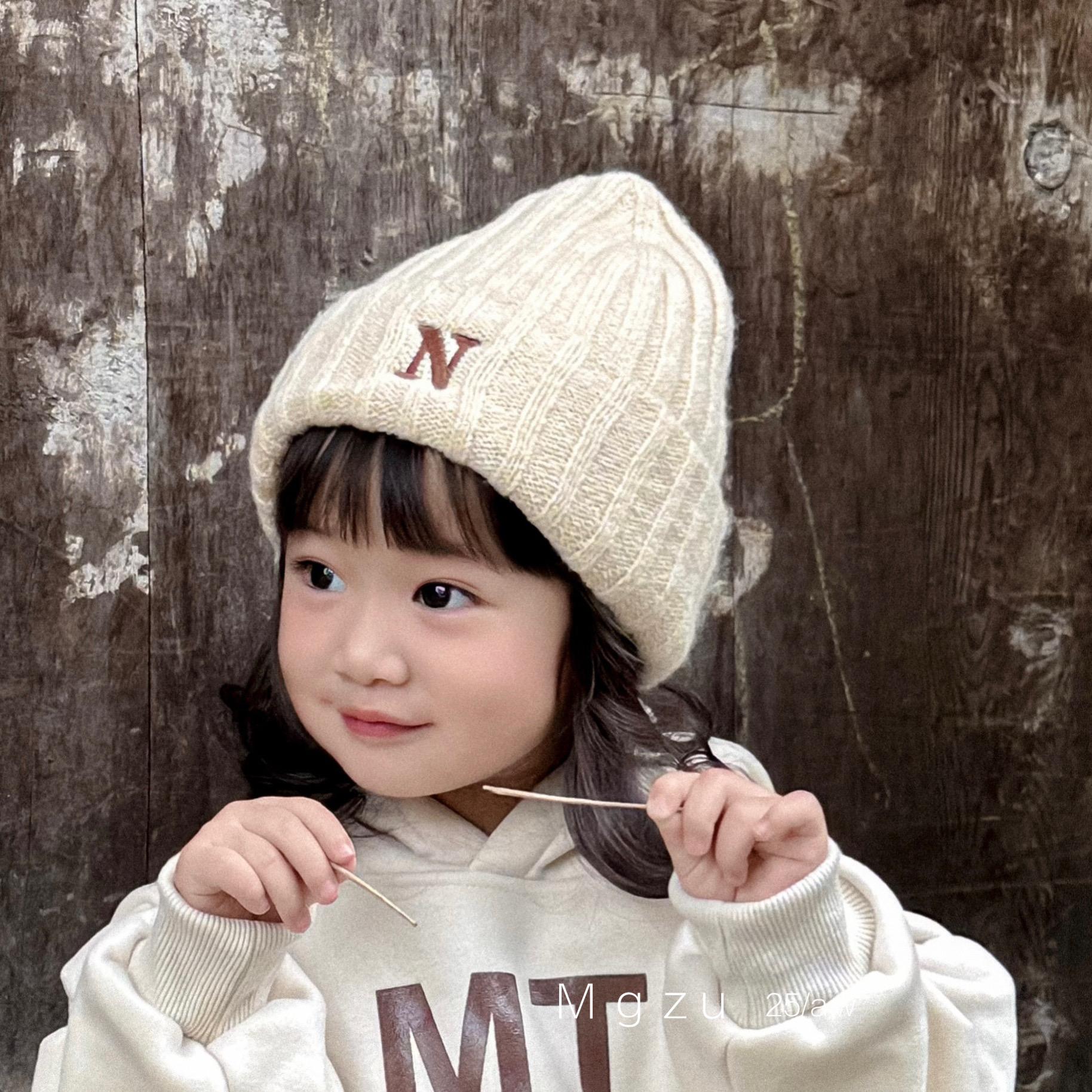 韩系ins儿童毛线帽秋冬洋气百搭宝宝针织套头帽男女童加厚冷帽潮