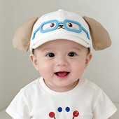 婴儿帽子春季 男女宝宝鸭舌帽 小童可爱超萌遮阳软檐棒球帽春夏薄款