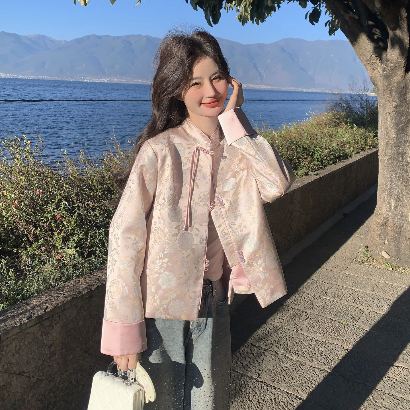 国风新中式印花气质上衣女