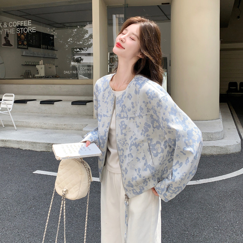 韩系氛围感碎花短款夹克外套女秋季2026新款洋气时尚巨好看上衣