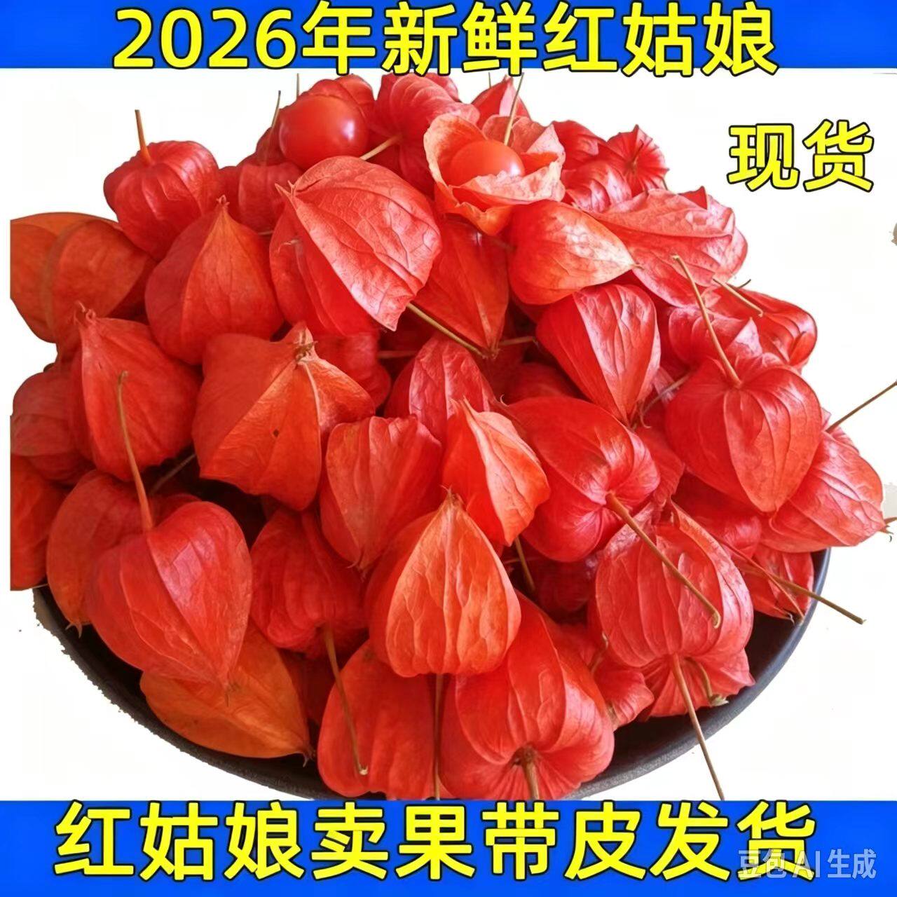 东北长白山野生红姑娘鲜果中药材皮灯笼果锦灯笼红菇娘挂金灯包邮