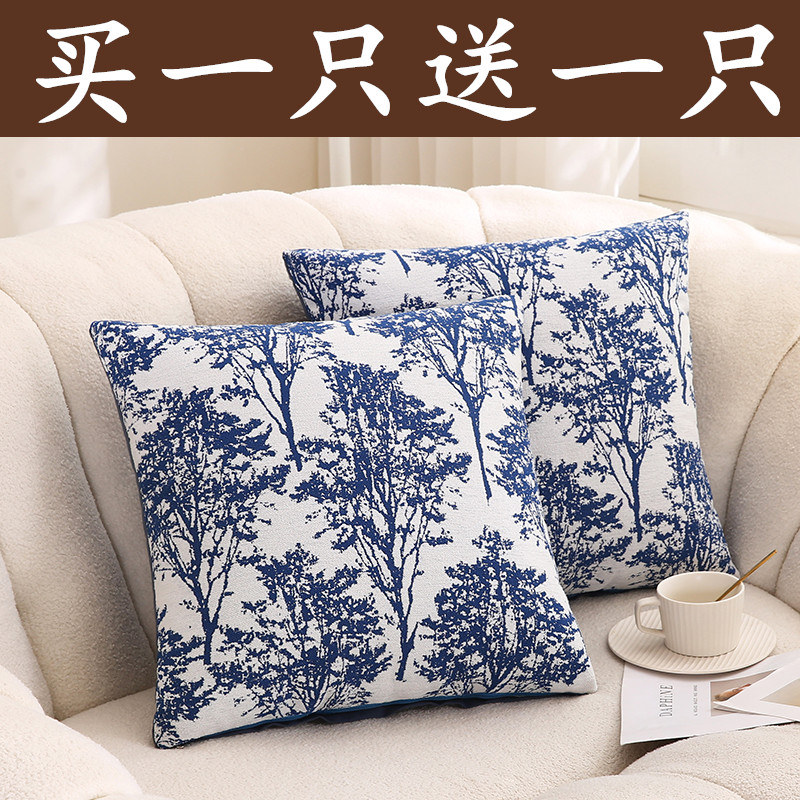 奶油风加厚雪尼尔抱枕大号靠背客厅沙发床头腰枕汽车靠背方形腰枕