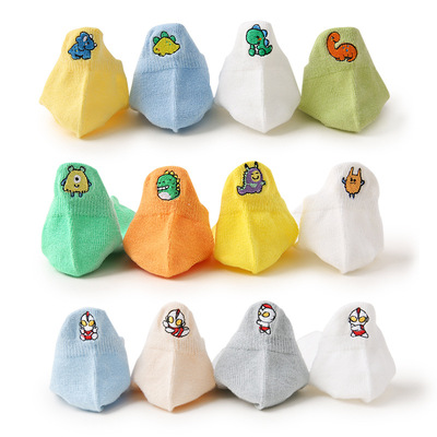 网眼透气男童小孩卡通婴儿船袜