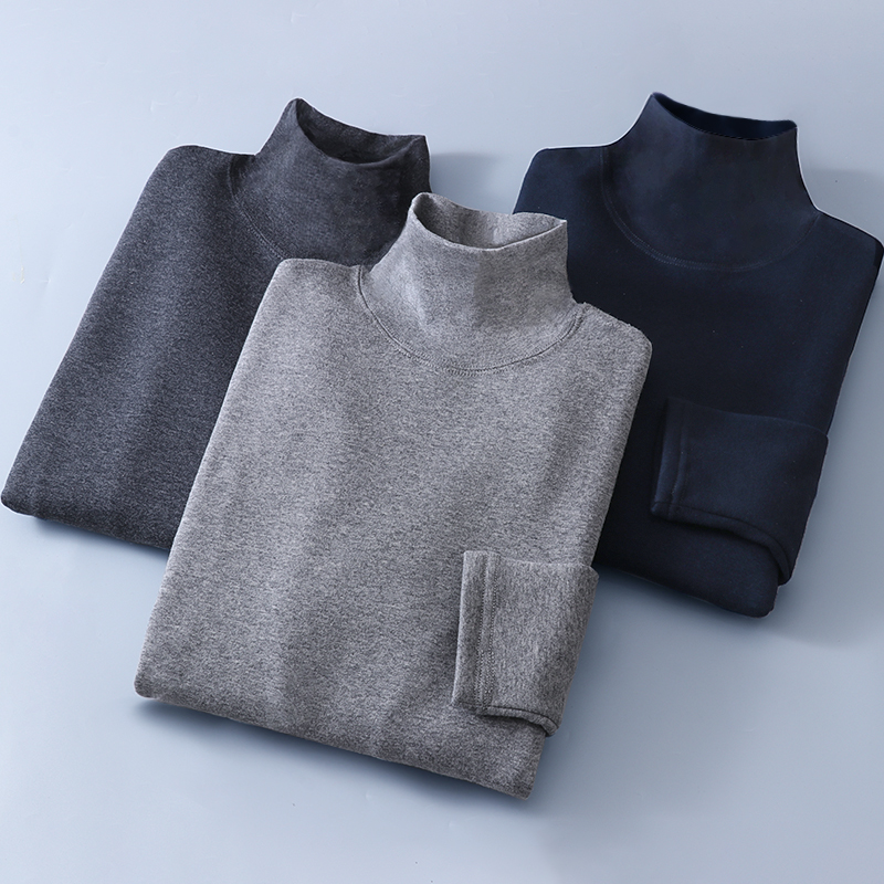 男士高领保暖内衣打底衫加绒加厚