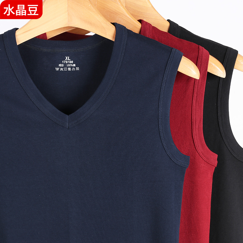 男士背心内衣纯棉宽带健身运动宽肩无袖打底全棉跨栏吸汗透气夏季