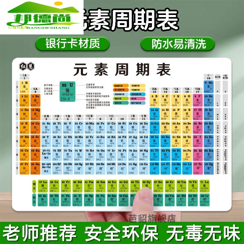 化学元素周期表卡片初中墙贴初数物化公式汇总化学方程式大全挂图