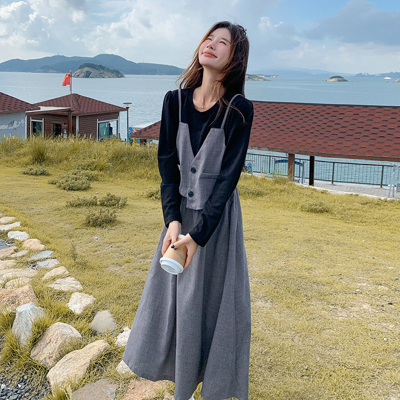 现货新款假两件连衣裙271-8107P135K188,女装连衣裙,浙宝271