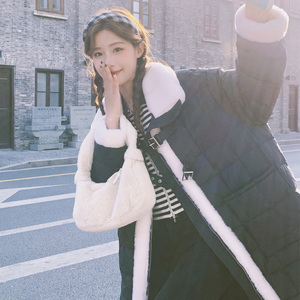 羊羔毛拼接羽绒服 标90绒 好款现货271-7586-P335 控498图片