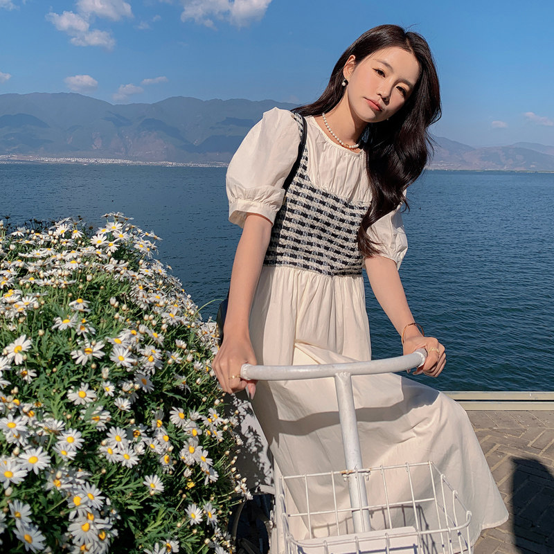 现货【数据款】不挑人泡泡袖假两件连衣裙2C369-6007-P115K168，女装连衣裙，浙宝271