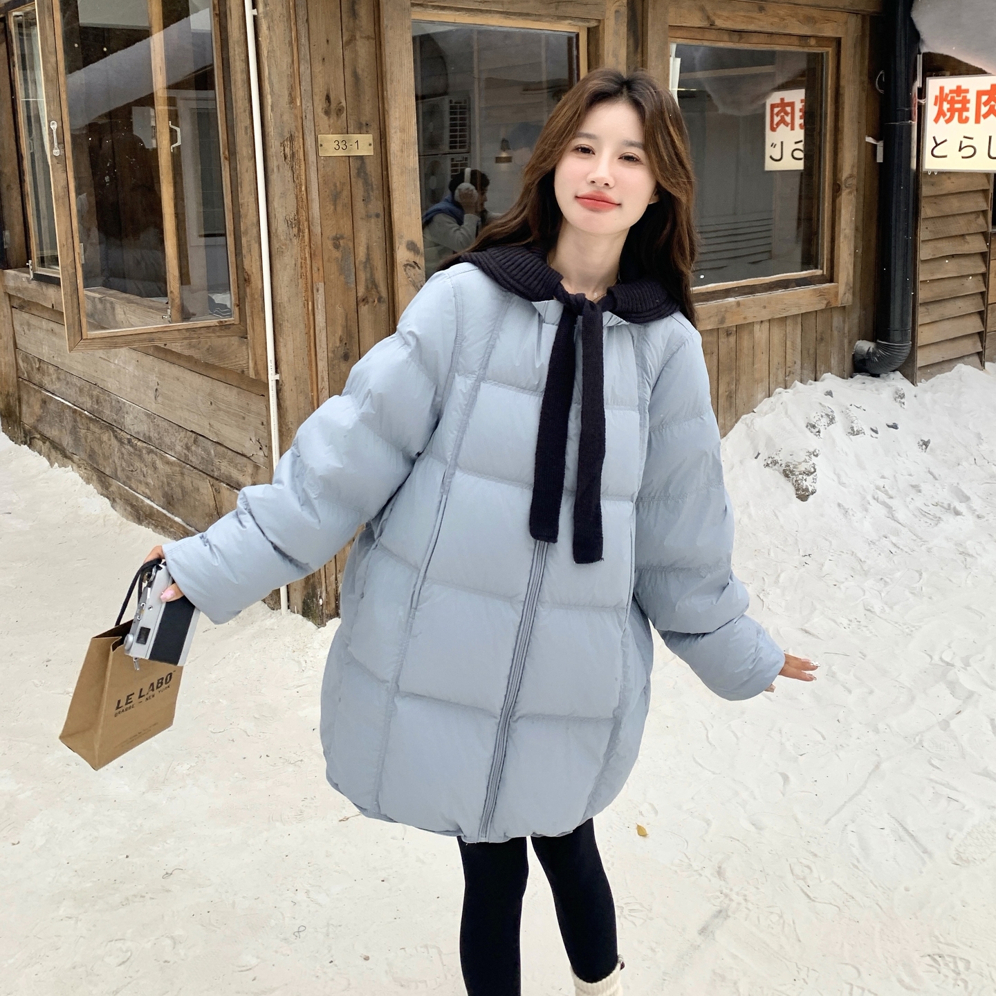 现货271-9278P375K558新款90绒羽绒服带针织帽子，女装羽绒服，浙宝271