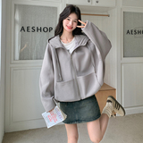 【25新品卫衣开衫】现货慵懒风连帽开衫外套271-8130P145K198，女装短外套，浙宝271
