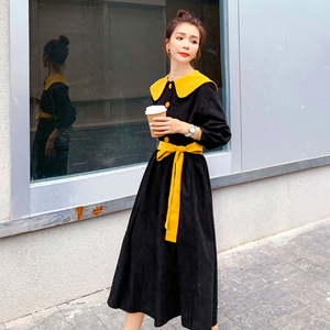 现货 271-9710-P115 新款撞色连衣裙 控168图片