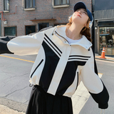 现货好款黑白撞色不挑人韩系冲锋衣271-8001-P145K198，女装短外套，浙宝271