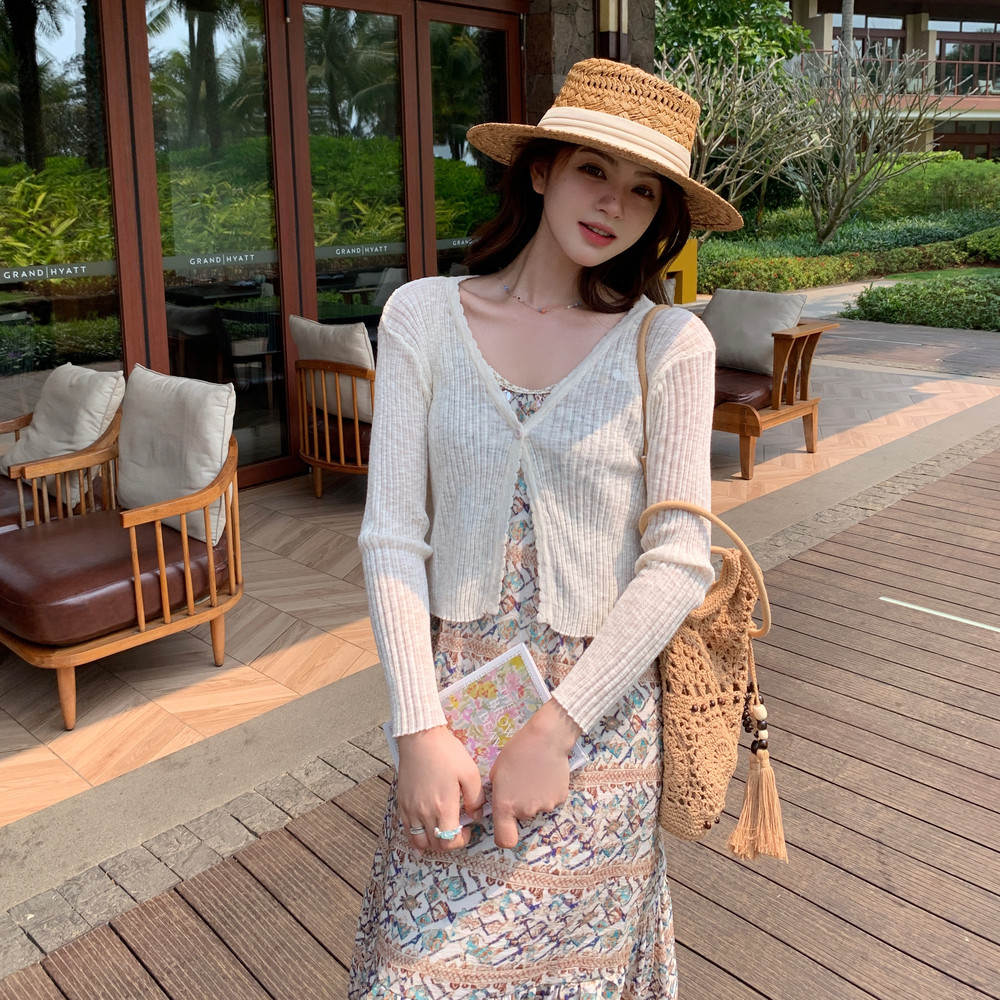 优雅镂空开衫吊带裙2025年新款夏季爆款高级感绝美百搭,女装连衣裙,浙宝271