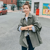 风衣女短款2025春秋新款韩版宽松英伦风bf短外套百搭流行气质学生，女装风衣，浙宝271