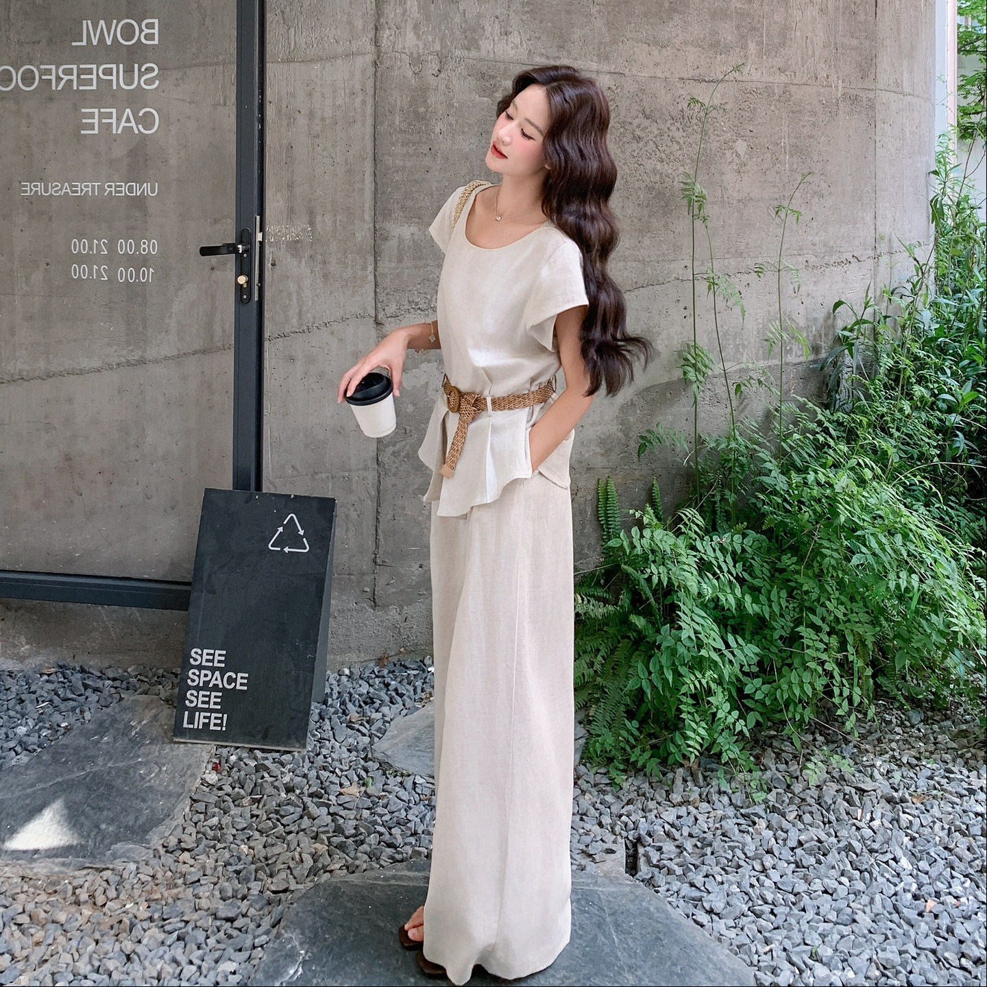 现货2C369-6357P175K278新款两件套套装带腰带,女装套装/套裙,浙宝271