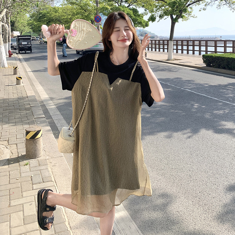 现货好款假两件不挑人连衣裙2C369-6161P115K165，女装连衣裙，浙宝271