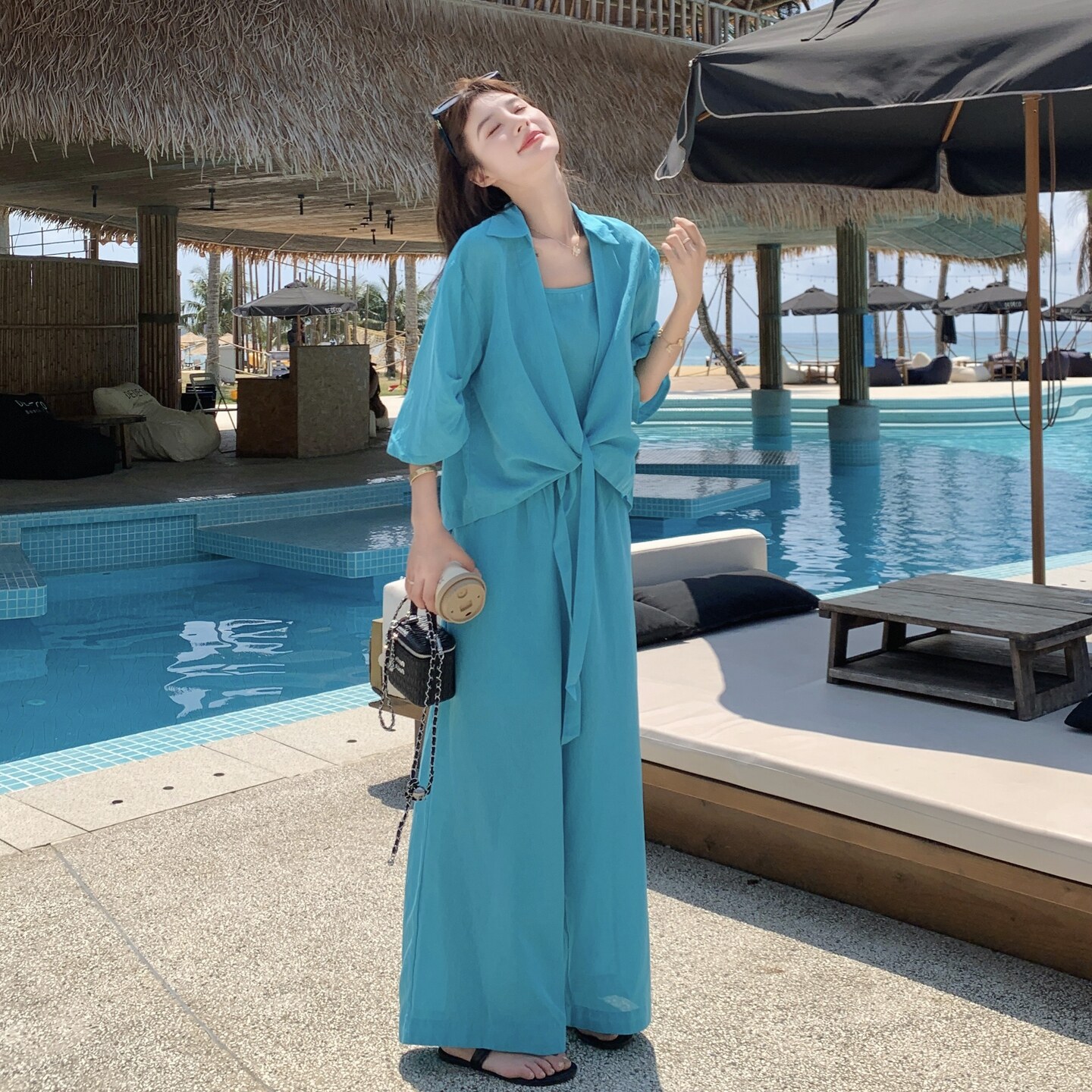 现货2C369-6307P175K278新款两件套套装上身假两件，女装套装/套裙，浙宝271