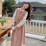 现货亲肤料春夏款连衣裙+马甲真两件套271-8079-P155K218，女装连衣裙，浙宝271