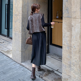 现货买家秀新款连衣裙+美拉德咖色马甲套装271-8102-P155K218，女装连衣裙，浙宝271