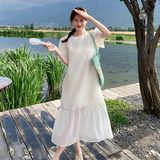 现货【上新】24夏新泡泡袖肌理感拼接仙气连衣裙271-6202P115K168，女装连衣裙，浙宝271