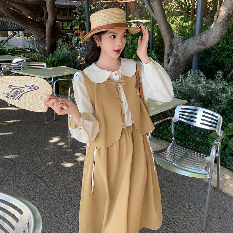 现货新款连衣裙+马甲套装271-8089P155K218，女装连衣裙，浙宝271