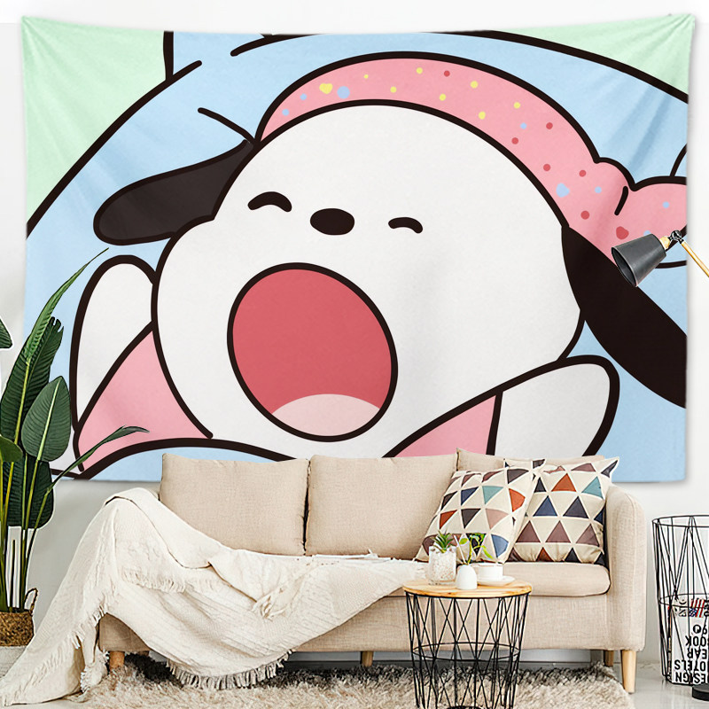 帕恰狗二次元动漫周边背景布可爱萌物宿舍出租屋房间装饰挂画挂布