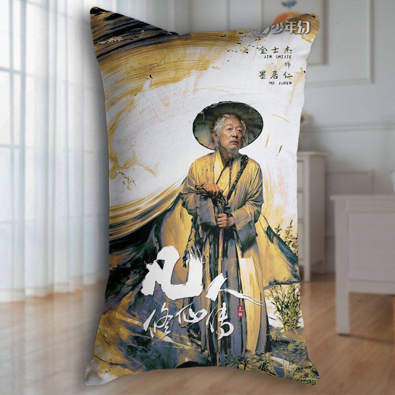 凡人修仙传杨洋韩立长方形抱枕明星双面印花定制午睡靠坐垫可拆洗